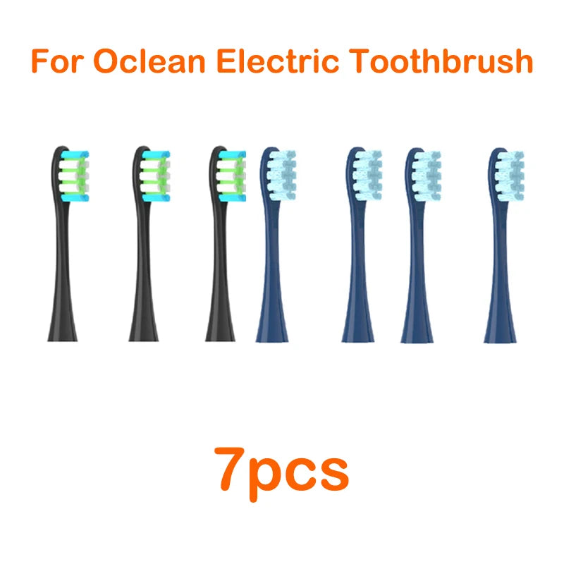Set of seven replacement bristles for an Ocean electric toothbrush