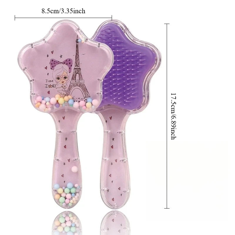 Un set de deux peignes à cheveux en carton d'animaux violets et roses pour enfants et adultes.