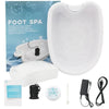 White ionic detox foot spa massager device with accessories and manual
