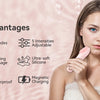 A young woman holds a pink sonic facial cleansing brush, showcasing six advantages for deep pore cleaning.