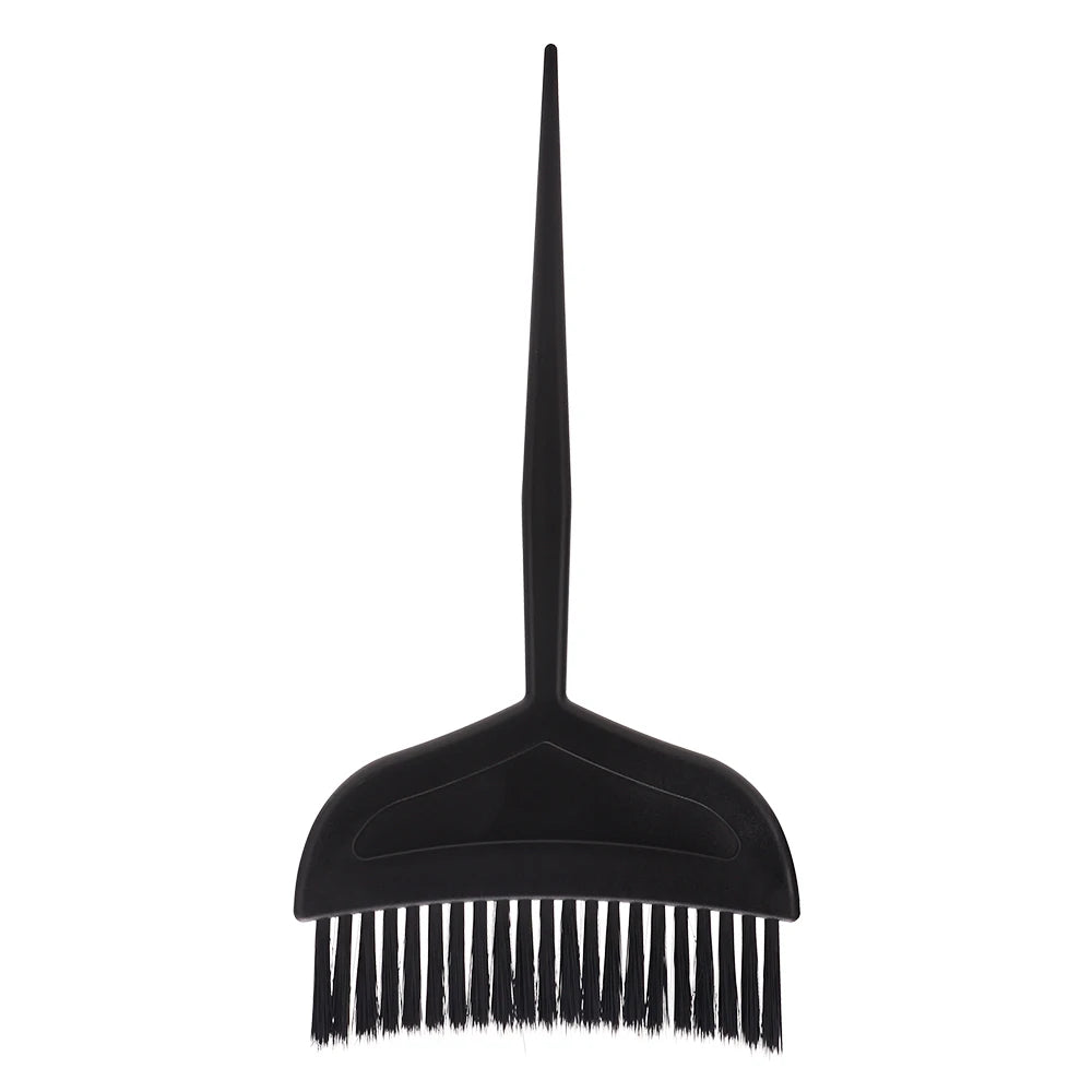 Ensemble de pinceaux pour application de teinture capillaire professionnelle avec une peigne large et plate.