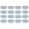 A set of ten multi-blade safety razors for hair removal, featuring light blue and white handles.