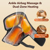 An ankle airbag massage and dual-zone heating device being used on a foot.
