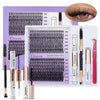 Un kit individuel d'extensions de cils et d'outils pour extensions de cils DIY.
