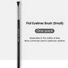 A single black flat eyeliner brush is shown against a white background.