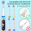 Cabezales de cepillo de reemplazo para cepillo de dientes eléctrico Oral-B iO en varios colores y tamaños.