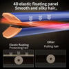 Primer plano de un panel elástico 4D flotante alisando y peinando el cabello, junto a otras herramientas para tirar del cabel