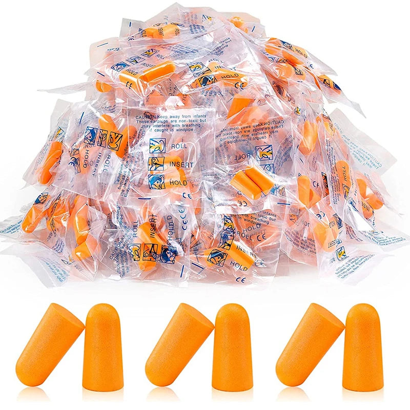 Soft Foam Ear Plugs for Noise Reduction and Sleep
