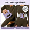 Two methods for massage: a handheld fascia ring and a hands-free fascia ring with a strap.
