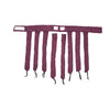 A set of purple removable heatless hair curlers for overnight styling.