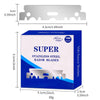 Box of Super stainless steel razor blades with a 1cm width and 39g weight.