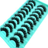 A plastic tray holding ten pairs of black false mink eyelashes.