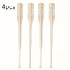A set of four light beige nose and ear hair trimmers with rotating heads.