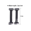 A set of two black facial lifting bands with adjustable straps, measuring 1.5 cm in height each.