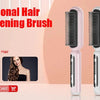 Un jeu de trois brosses de lissage professionnel rose et noir, avec leurs fonctionnalités listées.