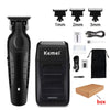 Black professional electric hair clipper kit with various sized guards and accessories.