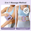 Two methods for massage: a handheld fascia ring and a hands-free fascia ring with a strap.