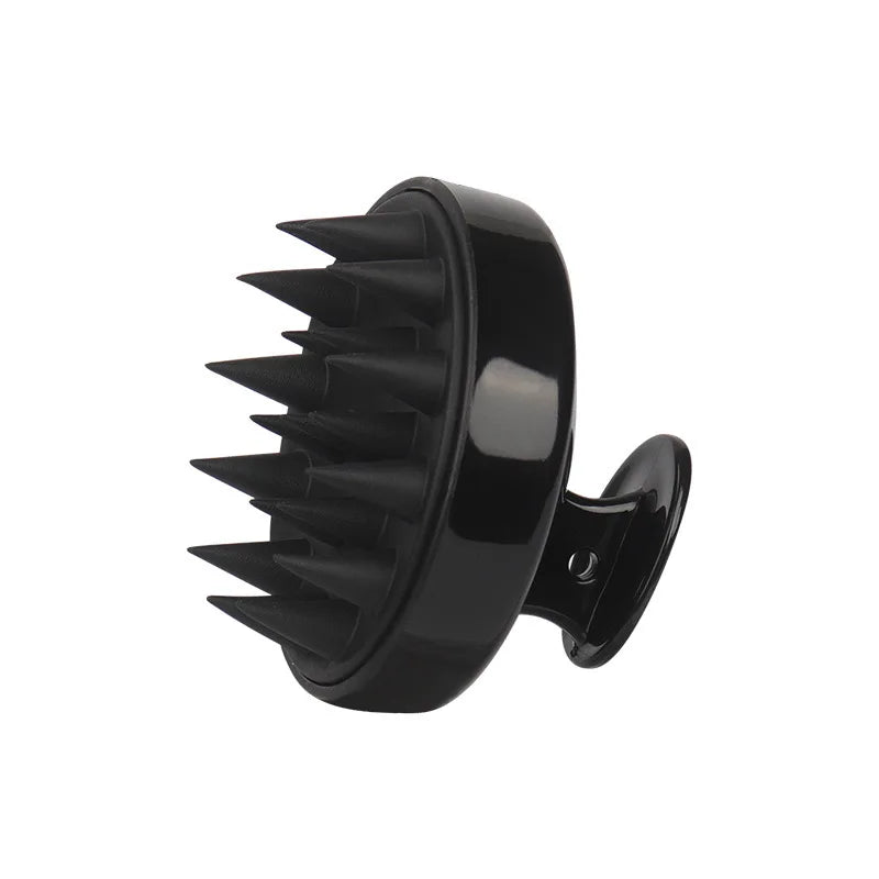 Pince à cuir chevelu en silicone noir avec multiples poils pointus