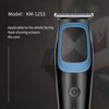 A black Kemei Type Radiance Intelligent Barber hair clipper shown against a dark background.