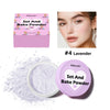 A set of Lakeraïn Set And Bake Powder in lavender packaging and loose powder.