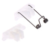 A white hair clipper swing head replacement parts kit with a metal spring mechanism.