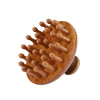 A wooden massage comb with numerous rounded teeth used for therapy or massage.