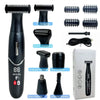 A collection of 6 grooming trimmers including a body trimmer, sideburn trimmer, face trimmer, nose trimmer, and eyebrow trimm
