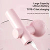 مسدس تدليك صغير محمول وردي مع كابل شحن من نوع Type-C