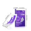 A box of Oralhoo Shine Whitening Patches for teeth whitening, showing the size and application of the strips.