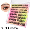A box of ZE13 mixed length eyelash extensions in various shades of black and pink.