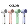 A set of six ultrasonic facial cleansing brushes in various colors including white, pink, and purple.