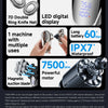 A set of electric grooming tools including a ring knife net, LED display shaver, and a powerful motor device.