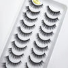 A tray of natural 3D mink false eyelashes displayed for sale.