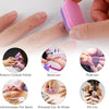 A set of pink nail buffing blocks and tools for manicure, pedicure, and pet use.