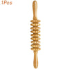 A natural wood gua sha roller tool used for detox and slimming.