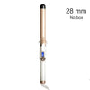 A professional electric hair curler in a beige and white color with an LCD control panel.