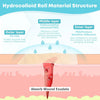 Diagram showing the layered structure of a hydrocolloid roll material for wound care.