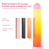 A pink and yellow automatic rotating hair curler with a ceramic glaze coating is shown next to various components.