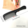 A black anti-static carbon hair comb with 6mm teeth is shown next to a ruler for scale.