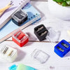 A collection of dual pencil sharpeners for cosmetics and art supplies, including metal and plastic versions.