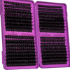 A pair of purple lash extension kits with black false lashes inside.