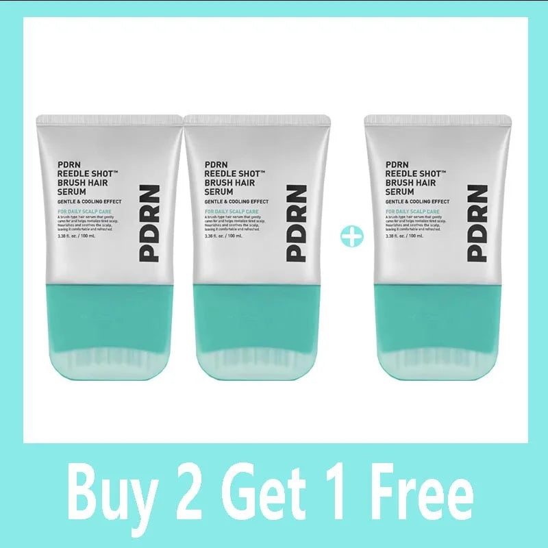 Three tubes of PDRN Reedle Shot Brush Hair Serum for scalp health products