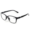 A pair of black anti-fatigue computer reading glasses shown against a white background.