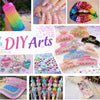 Collection de décorations et fournitures d'artisanat en strass colorés pour projets DIY.