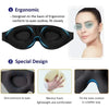 A black 3D full shading sleep mask designed ergonomically for eye relief and featuring a special design with memory foam.