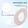 Rollo de cinta para extensiones de pestañas rosa transpirable con agujeros de ventilación