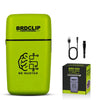 A lime green BRDCLIP professional electric shaver and trimmer set with charging cable.