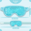 Reusable gel eye mask in light blue for migraine and eye fatigue relief