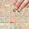 A collection of Christmas Santa Claus 3D nail art stickers featuring various glitter designs and festive seasonal motifs.