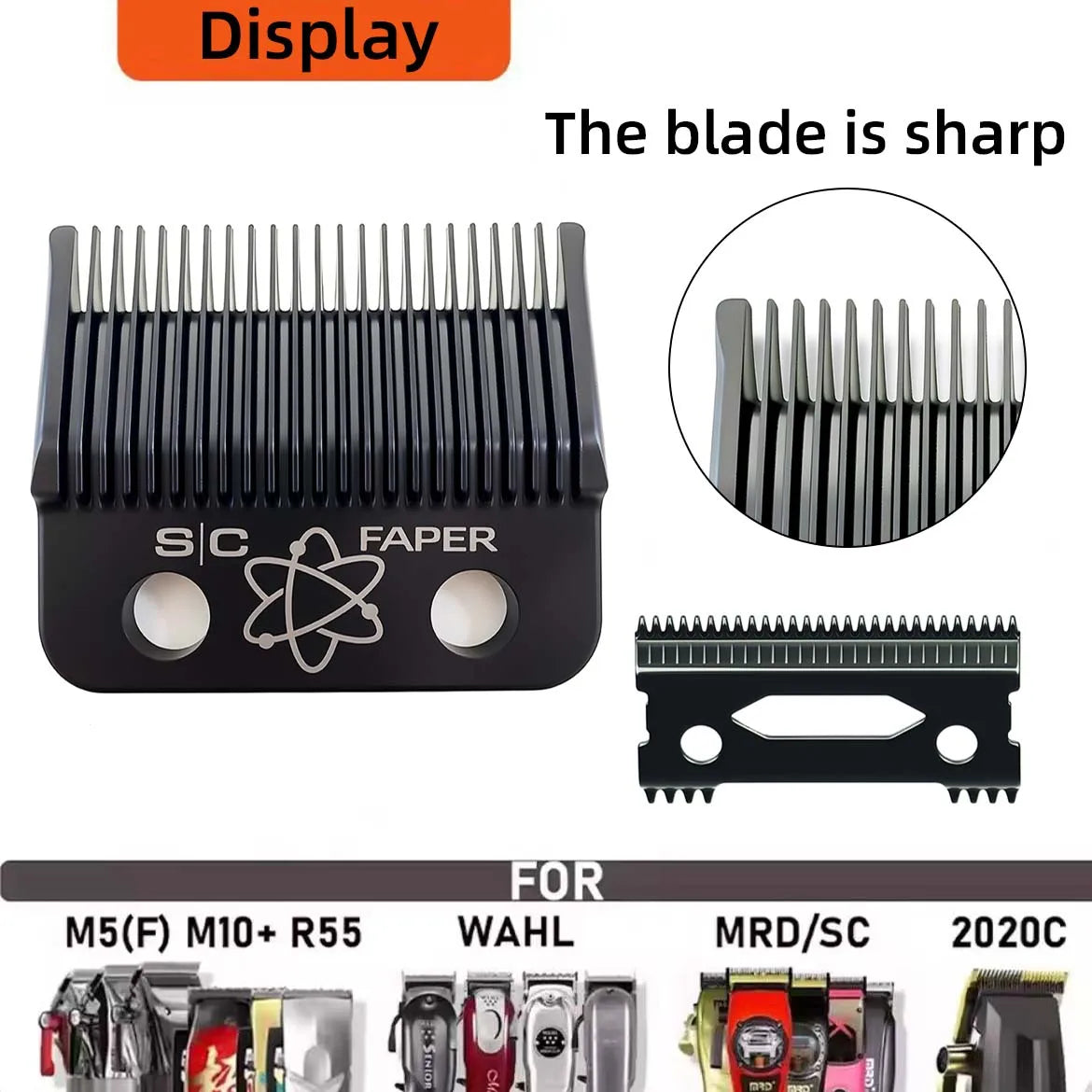 A set of precision hair clipper blade and trimmer replacements for Wahl and MRD/SC clippers.